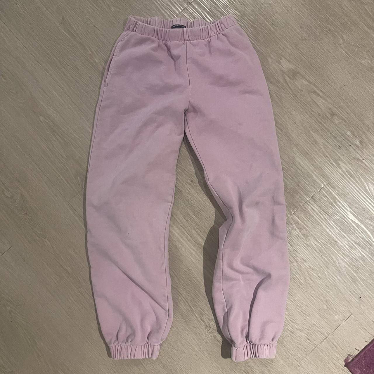 Pink brandy Melville sweatpants size xs/small kind... Depop