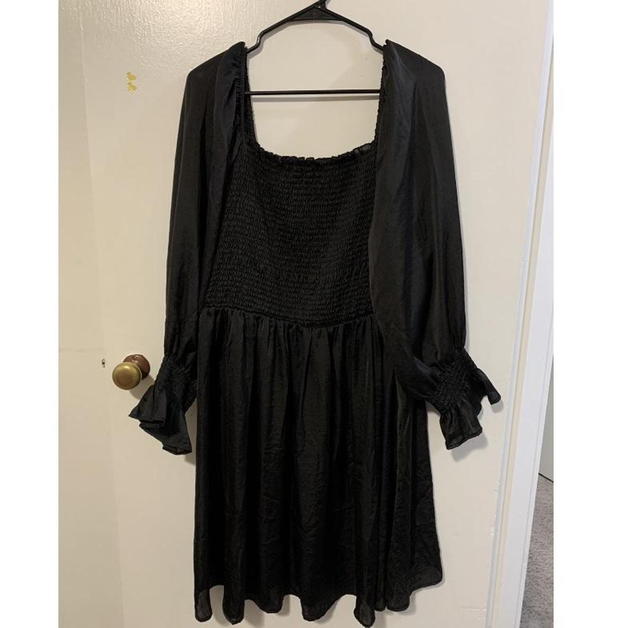 Silky puffy sleeved dress Similar to Selkie’s... Depop