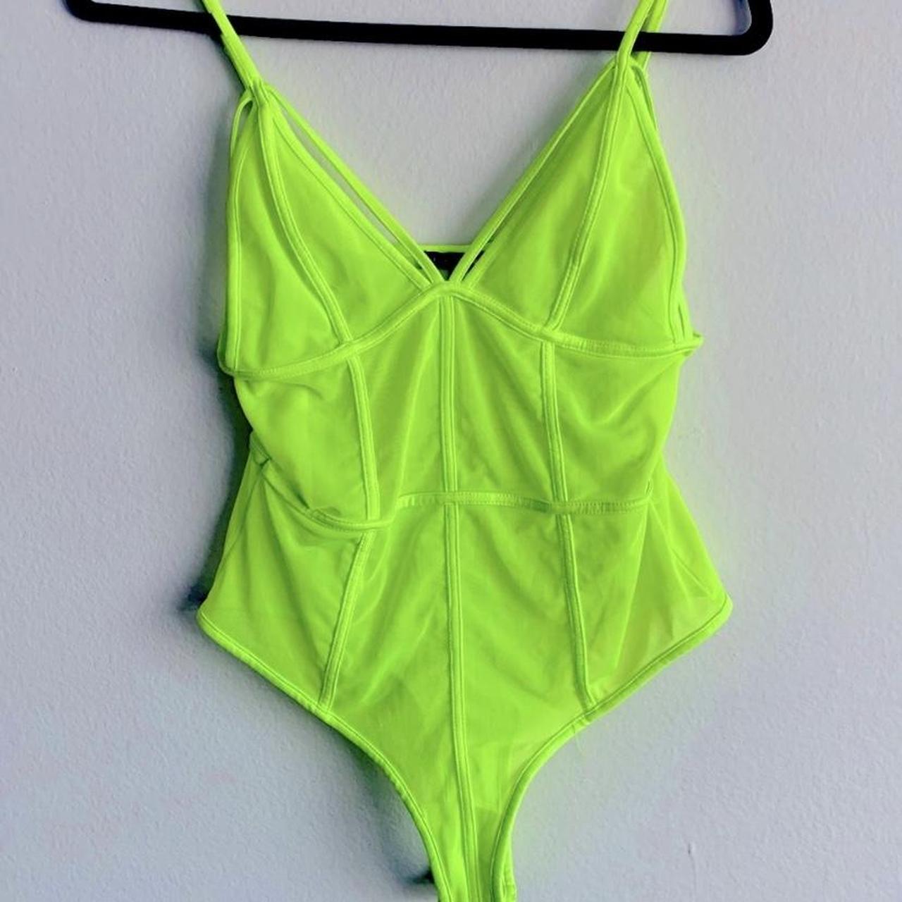 Neon Green Sheer Body Suit Fashion Nova Size