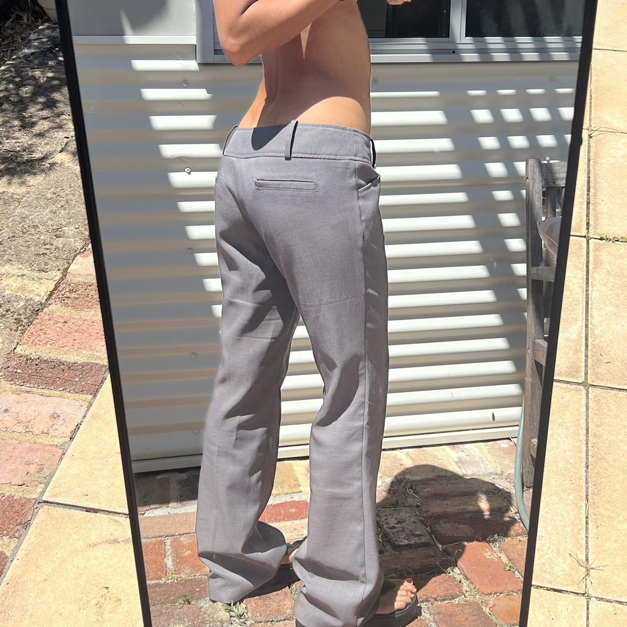Grey low rise pants size 12 Too big for a size... Depop
