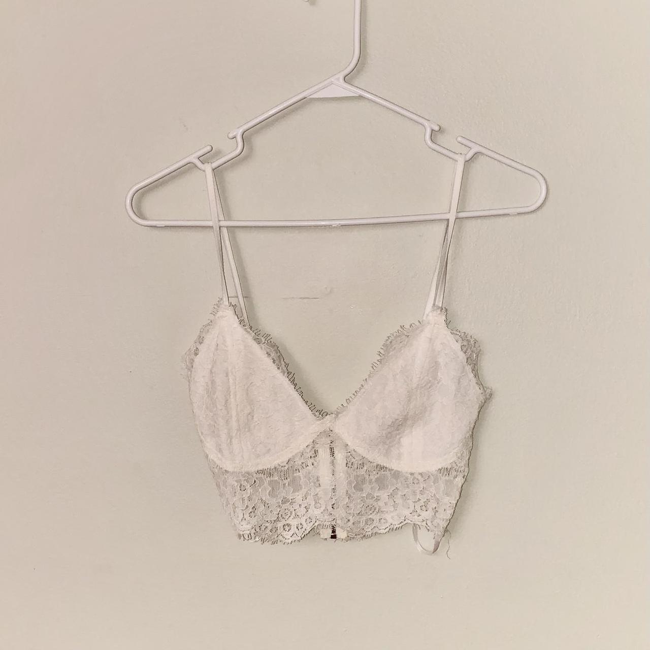 lace tank top with zipper in back thin, flexible... Depop