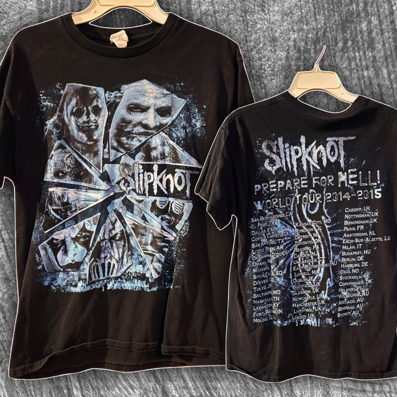 Slipknot 2014 Tour Shirt Has A Super Cool Blue Depop 3301