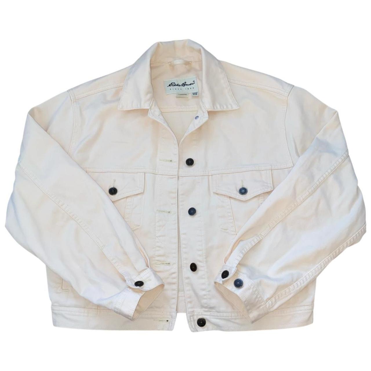 Eddie bauer white jean jacket best sale