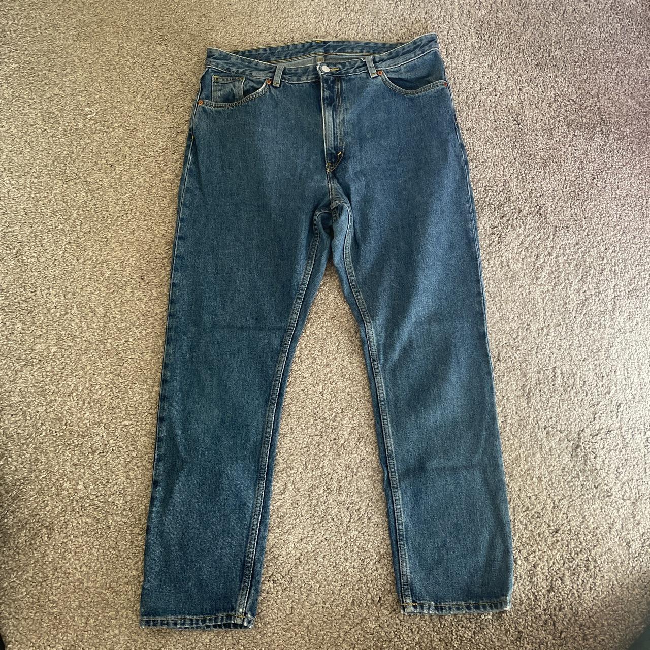 Monki blue Yoko jeans size 34. Only worn a few... Depop