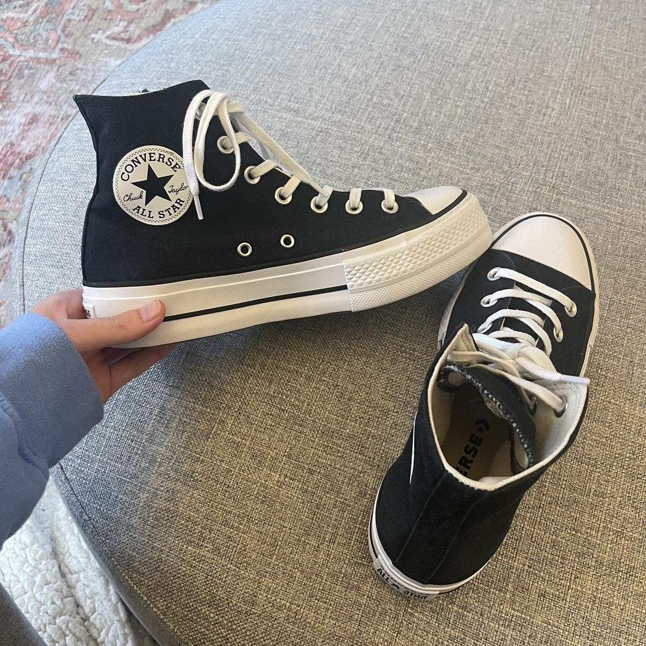 Black Converse Chuck Taylor All Star Lift Platform... - Depop