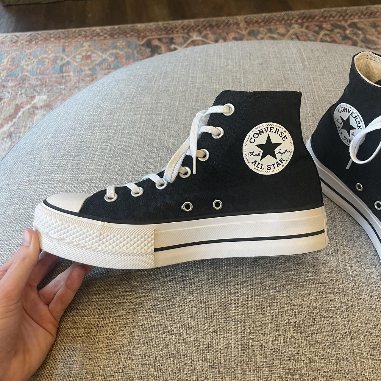 Black Converse Chuck Taylor All Star Lift Platform... - Depop