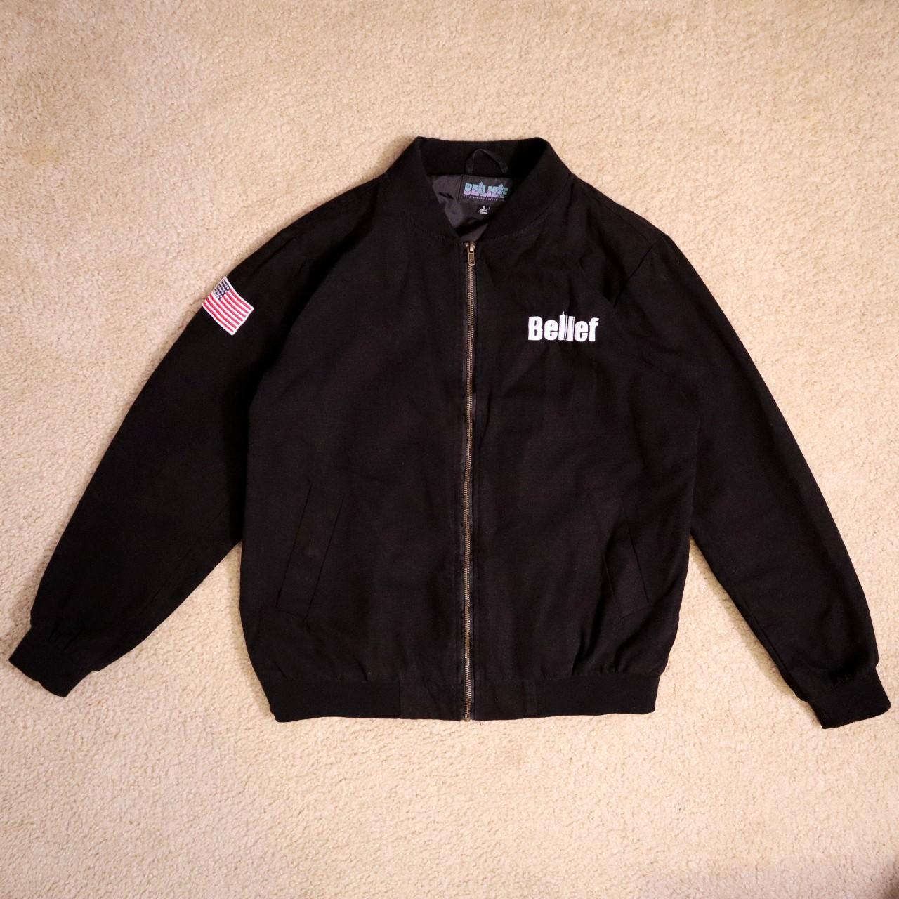 BELIEF NYC BLACK CANVAS BOMBER JACKET Belief NYC. Depop