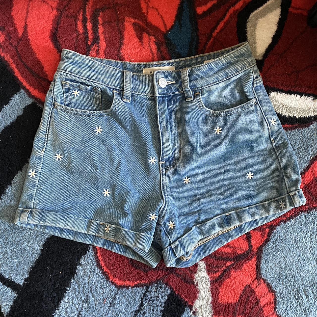 Pacsun raining daisy denim sale mom shorts