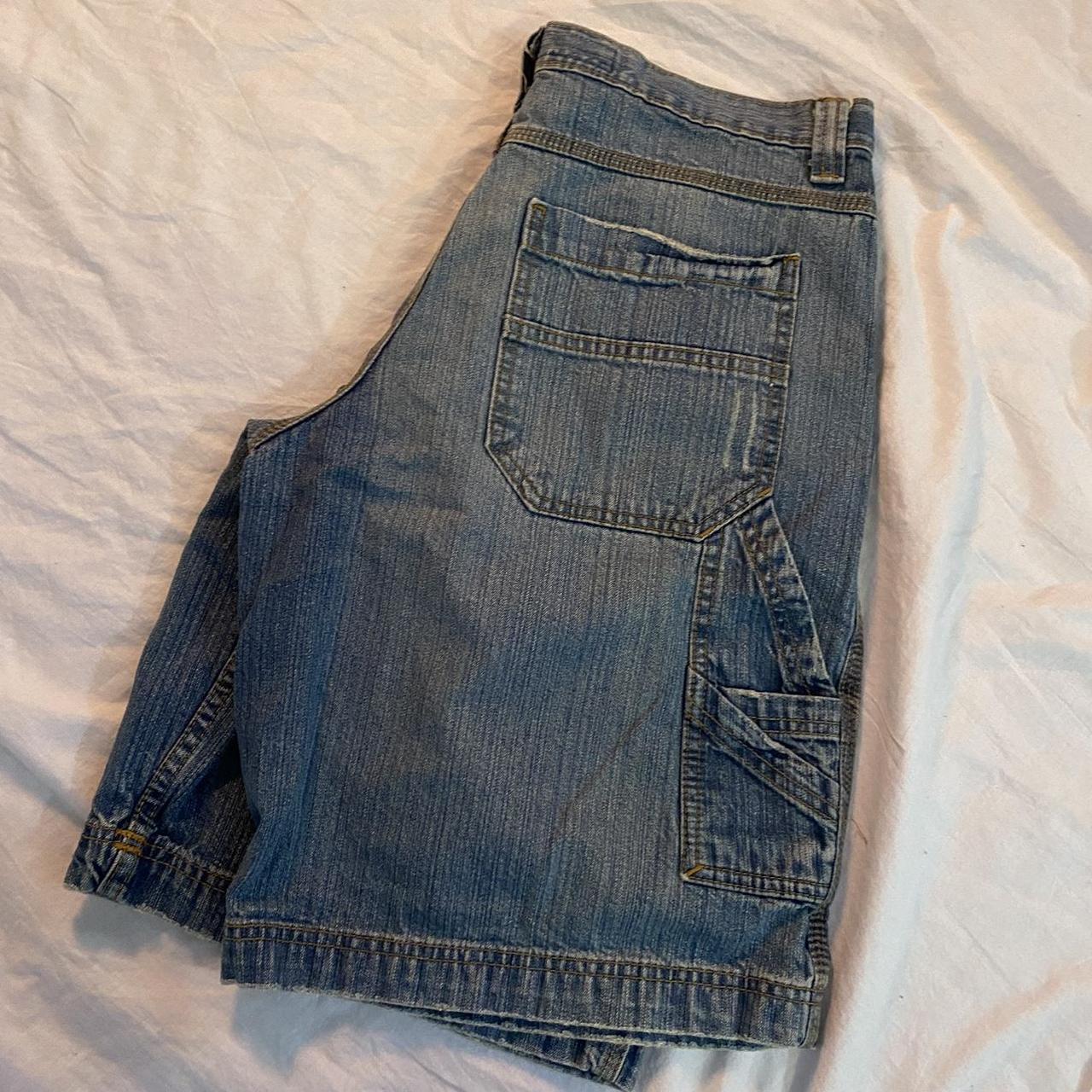 Carpenter jorts Denim shorts carpenter style Size... - Depop