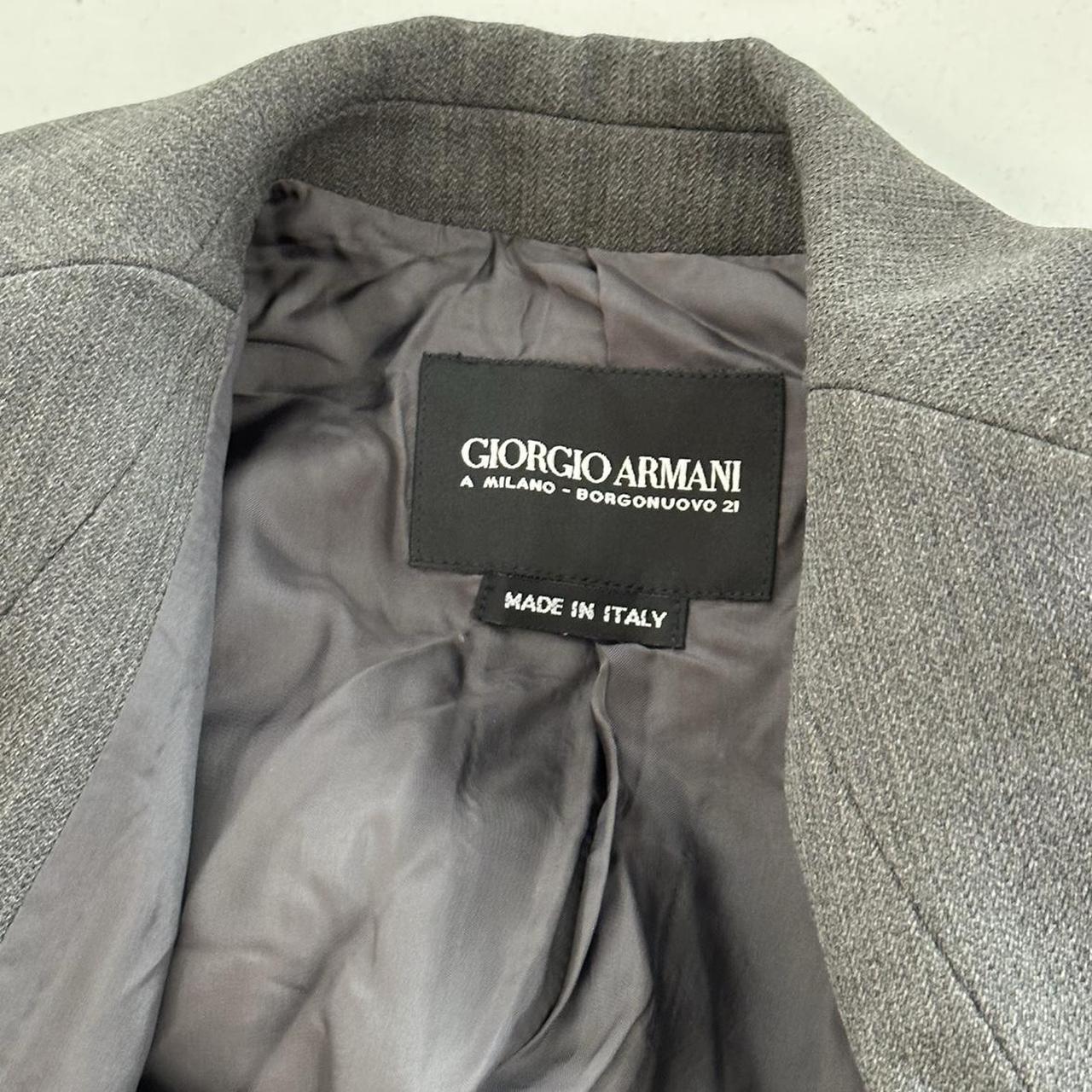 90s Giorgio Armani pant suit Dark grey blue color. | Depop