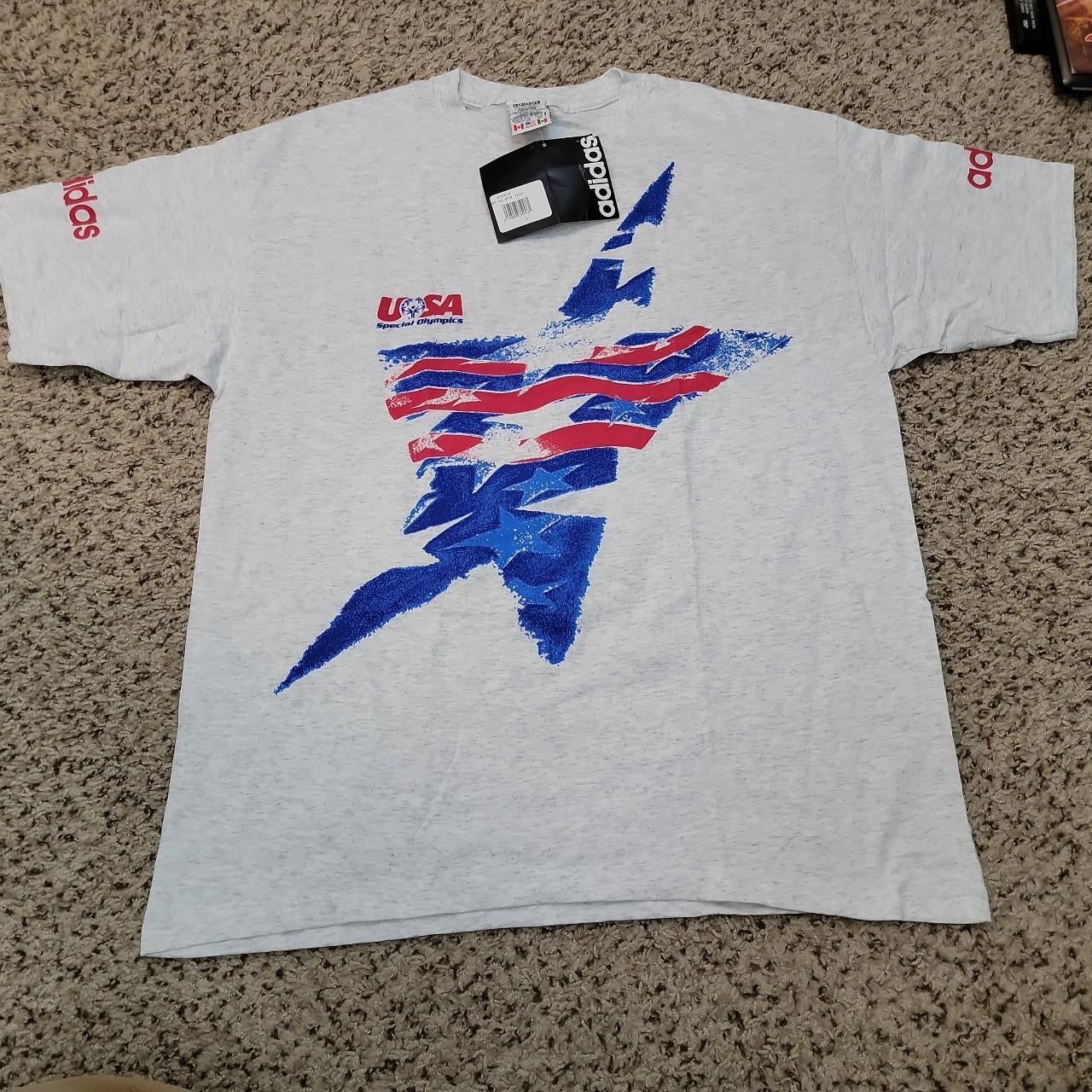 Vintage 90s Adidas USA Special Olympics Team T-Shirt... - Depop