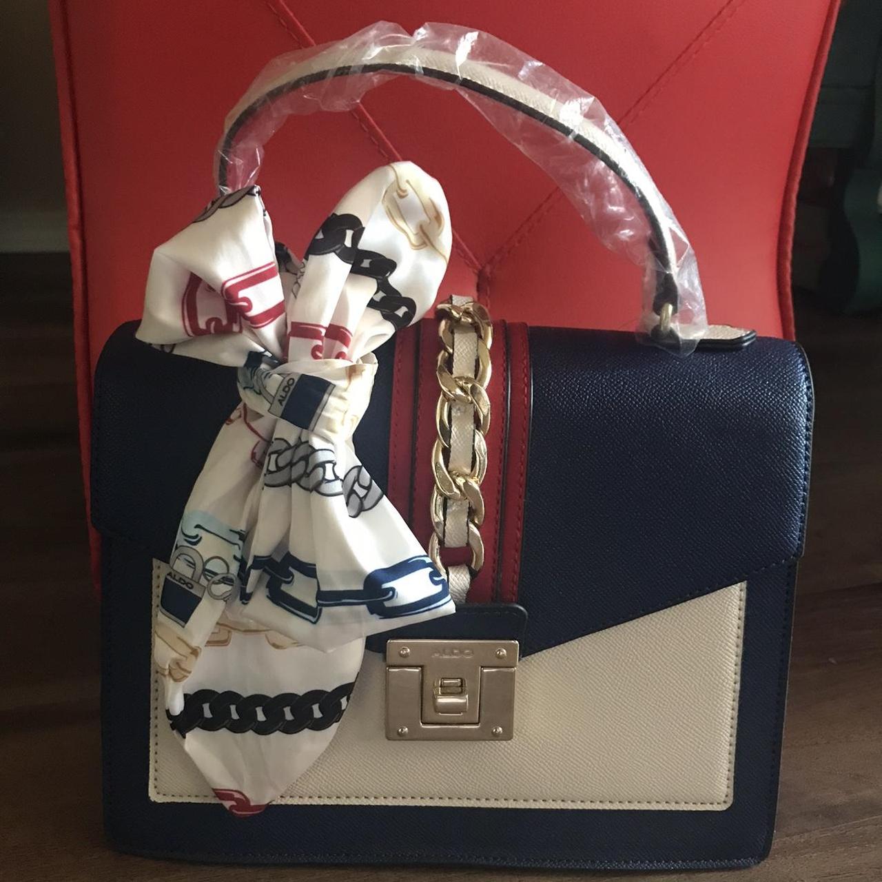 Aldo blue clearance and red bag