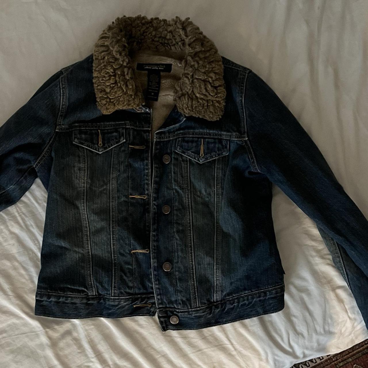 Abercrombie black sale denim jacket