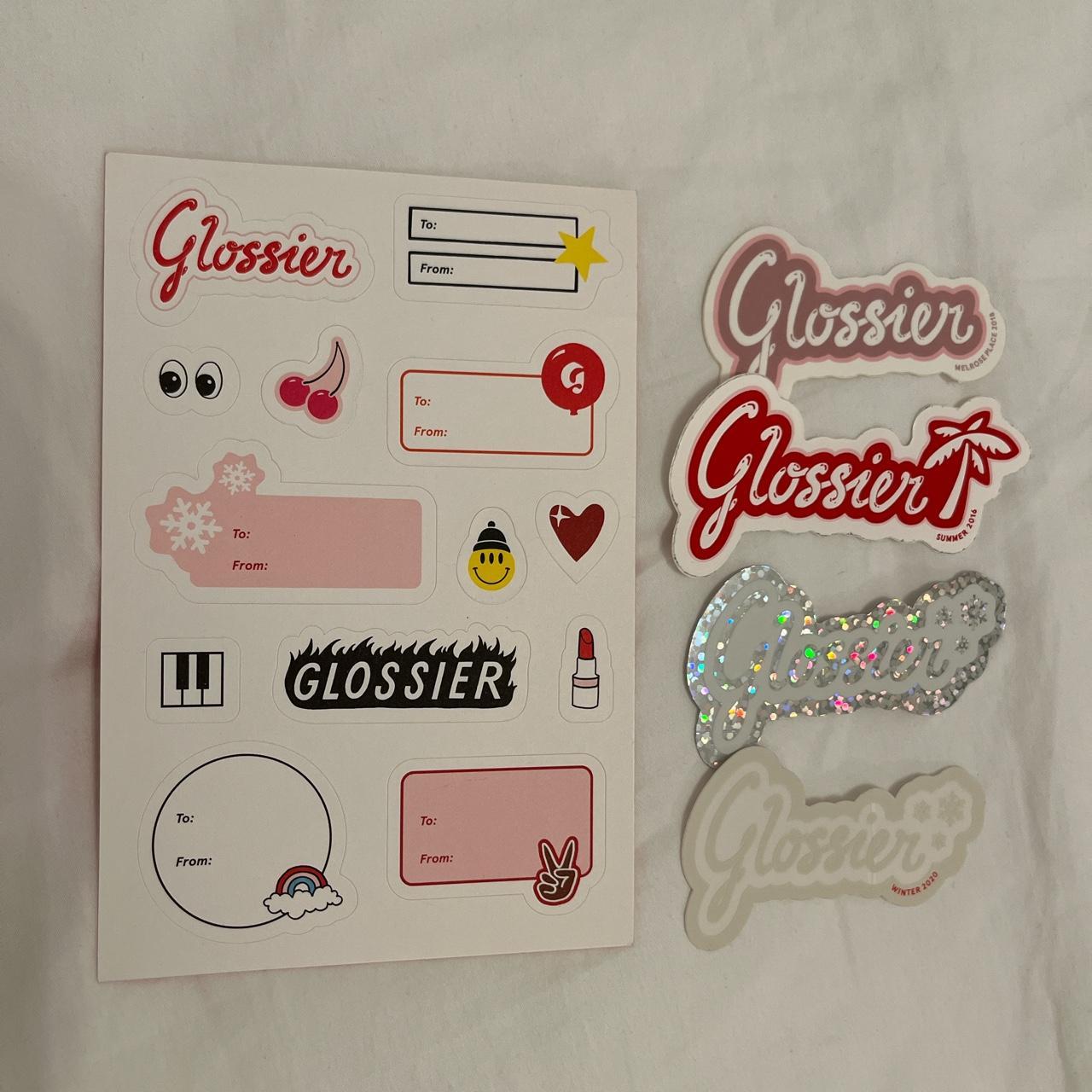 Glossier holiday sticker sheet bundle! Discontinued.... Depop