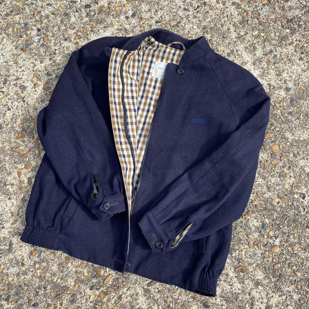 Aquascutum Jacket in Navy Size Small Lightweight... - Depop