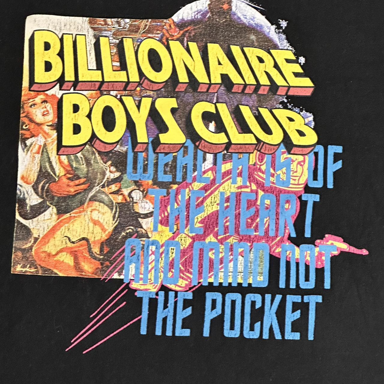 Billionaire Boys Club Black Tee Large Y2K Quote... - Depop