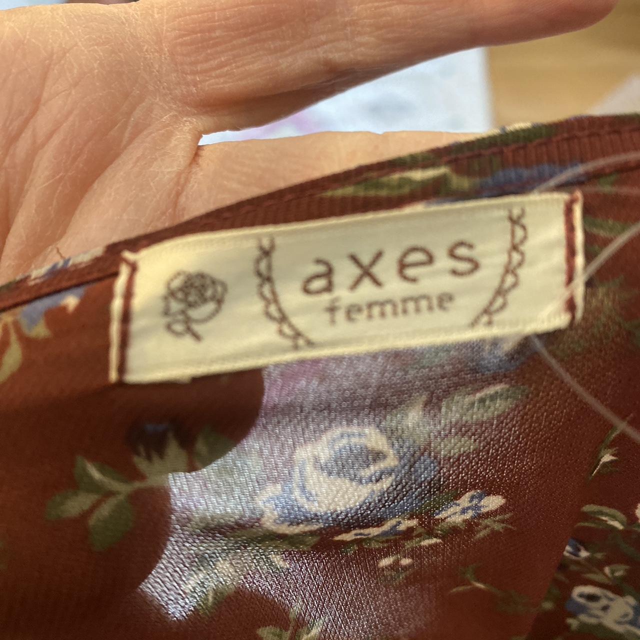 axes femme rose floral midi / maxi... Depop