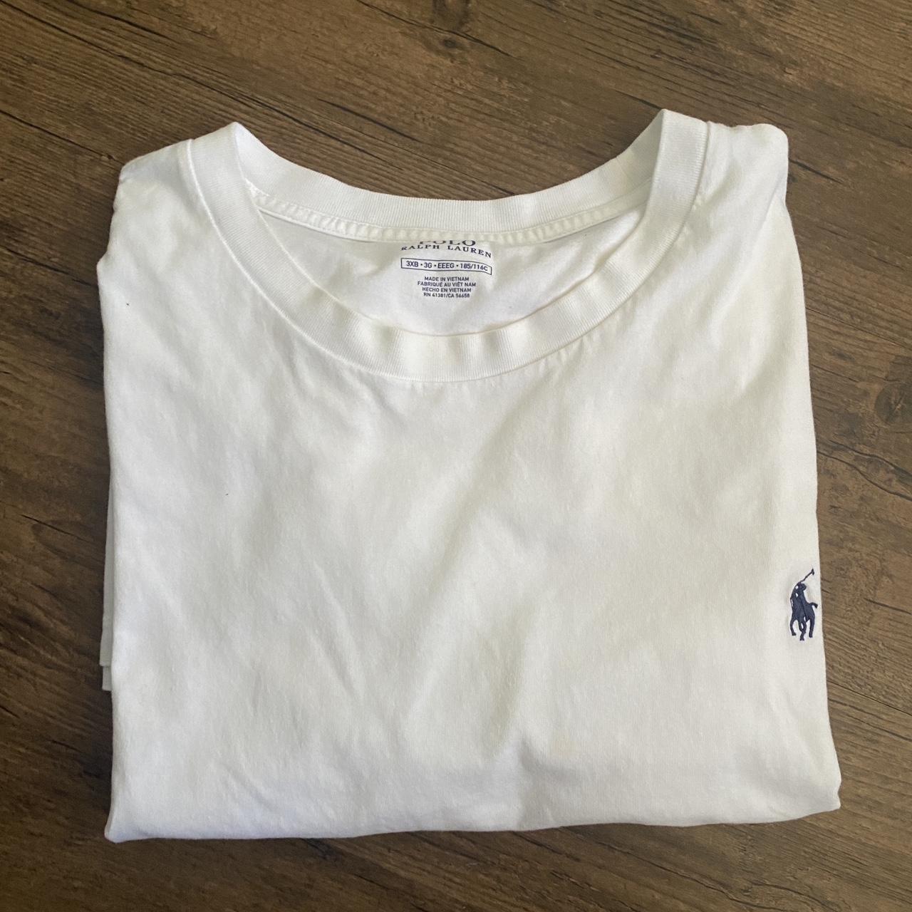 Polo Ralph Lauren Big & Tall Men's White T-shirt | Depop