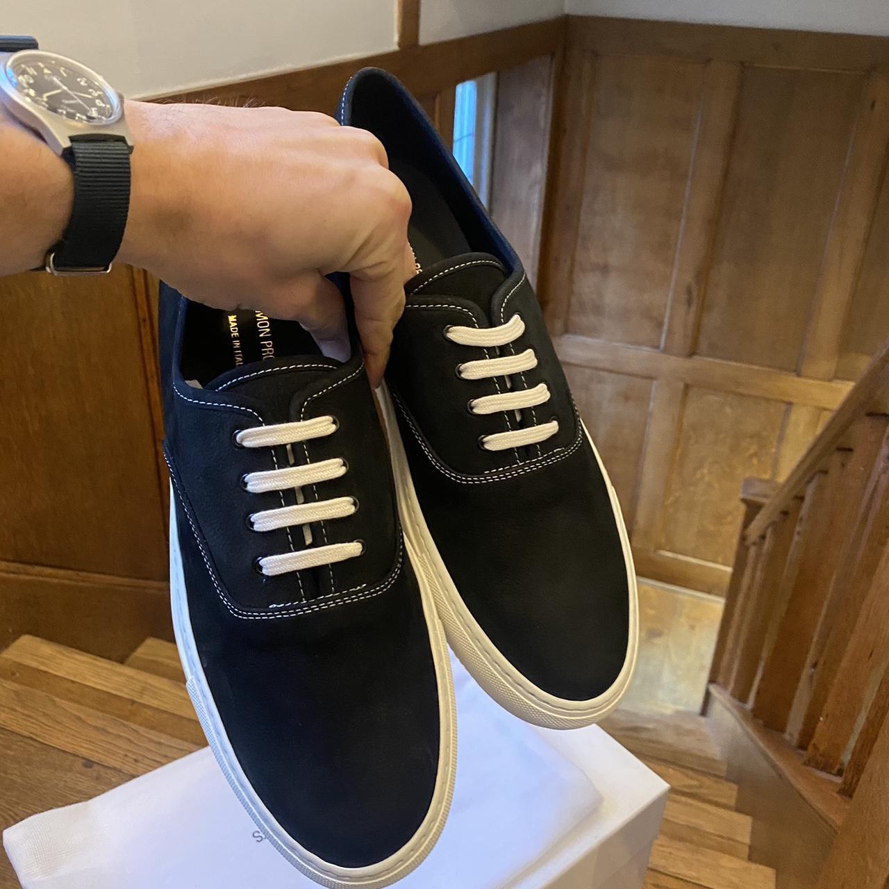 Common Projects Four Hole Black White Leather. Depop