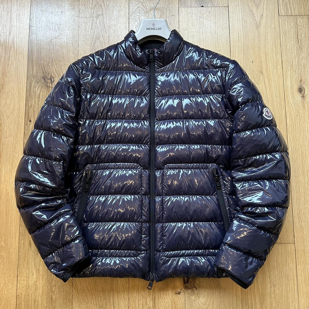 国内最安値！ Giubbotto Astere Moncler and Depop | 1 Size Fabric Blue Navy ジャケット・アウター
