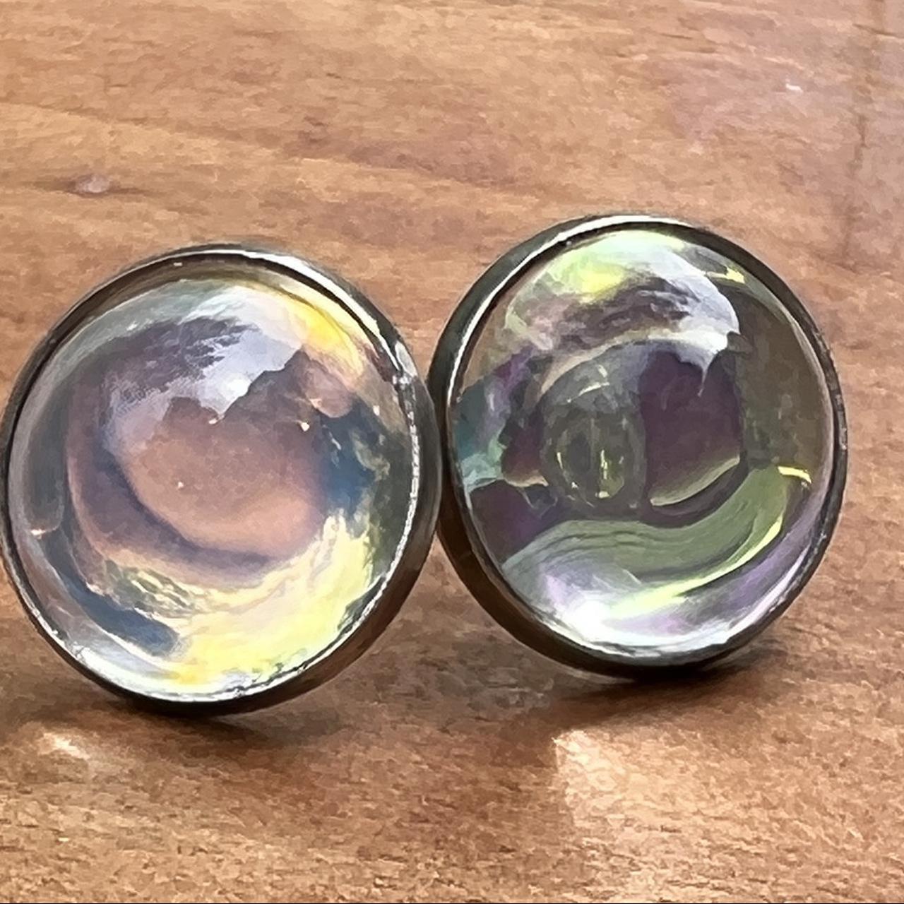 Iridescent Stud Earrings