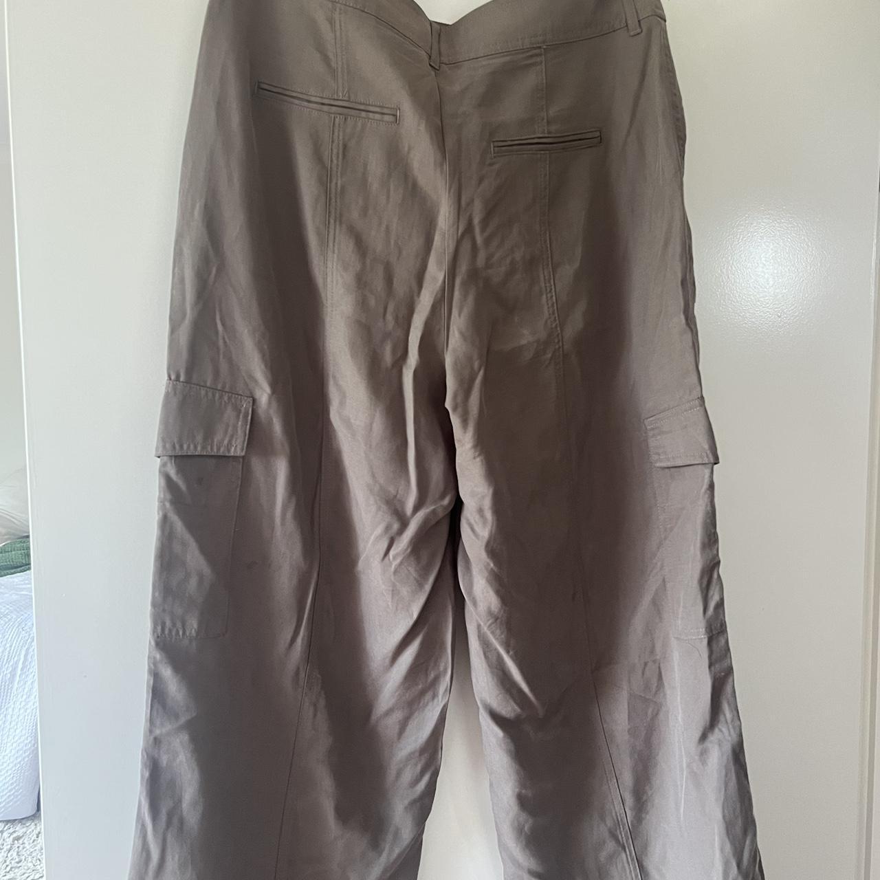 glassons brown cargo pants size 12 lightweight &... Depop