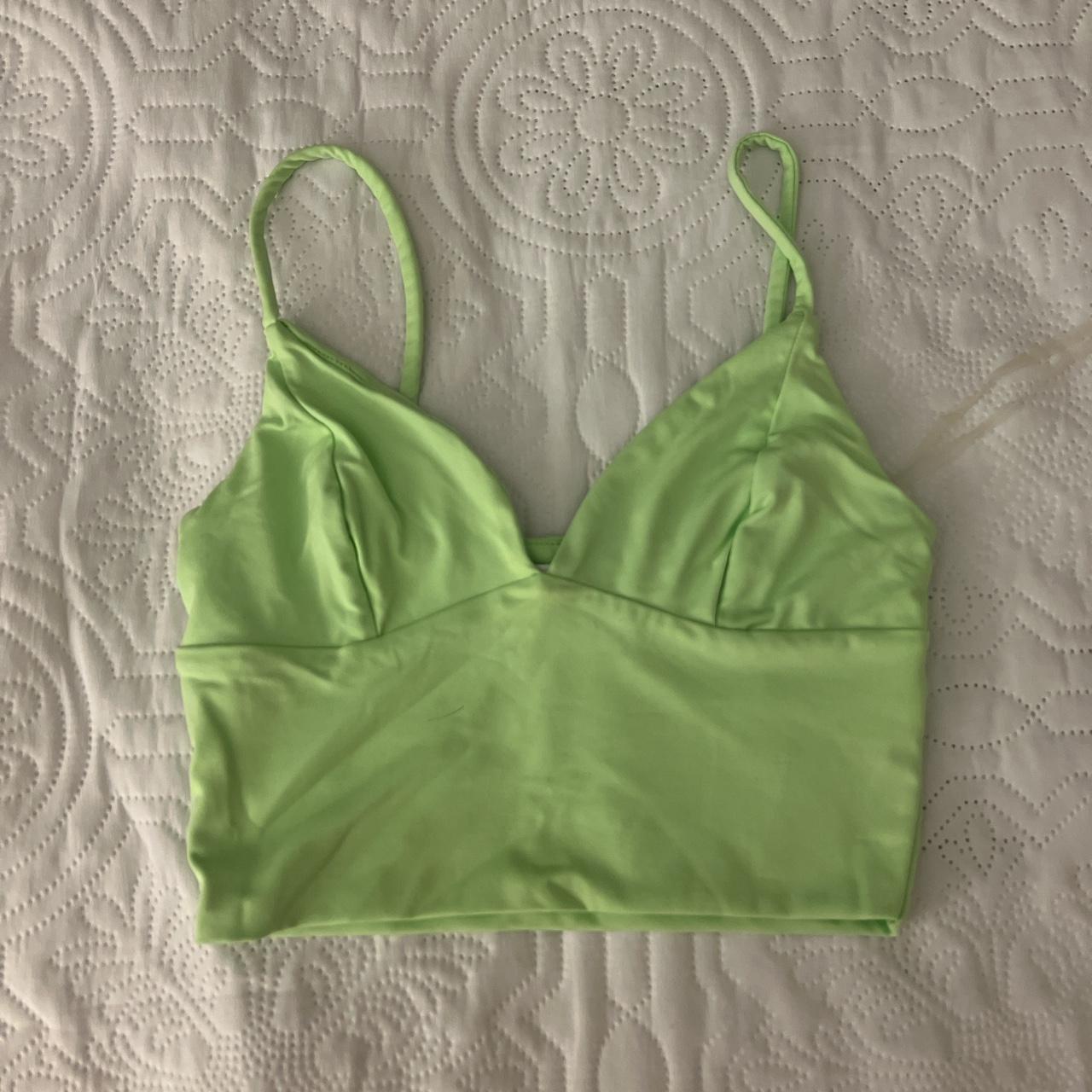green super xs crop top Depop