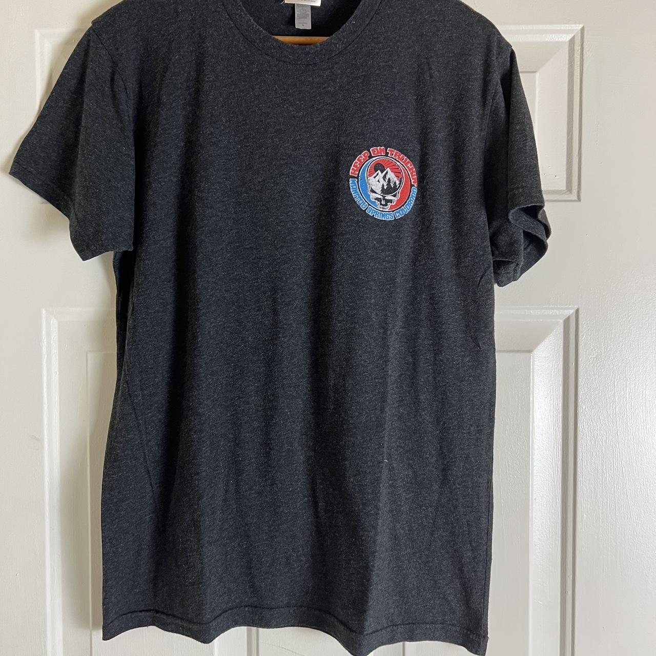 Men's Grey And Red T-shirt 