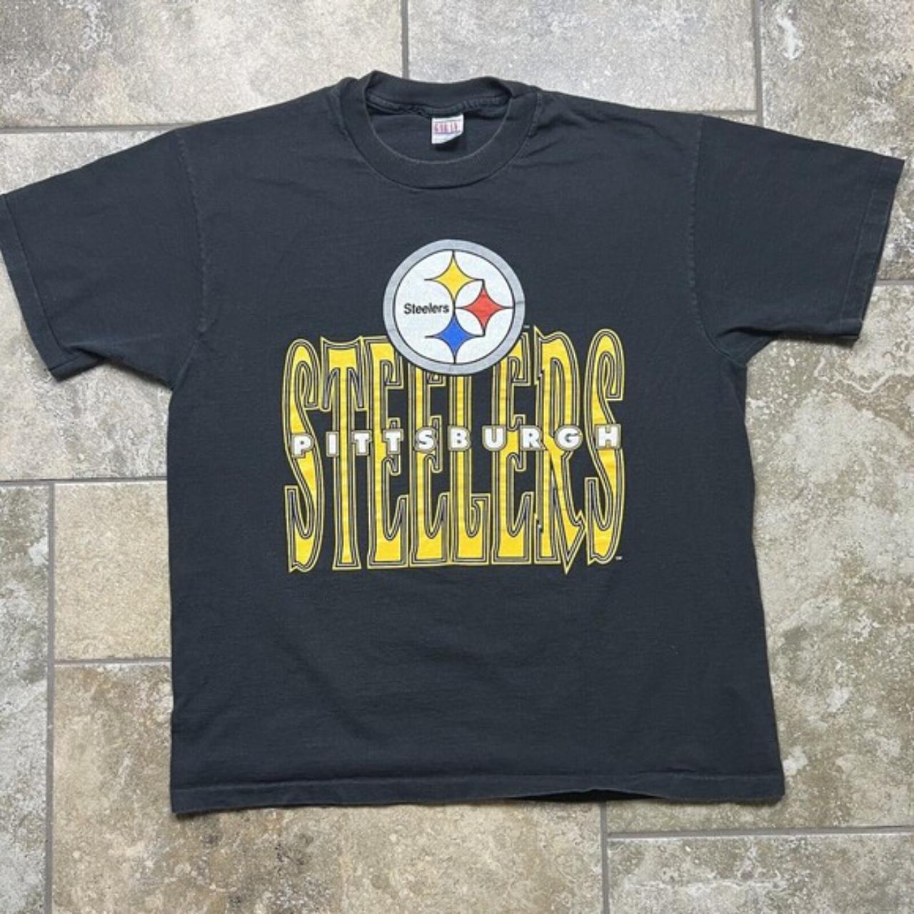 Vintage Pittsburgh Steelers Sweatshirt Grey Vintage - Depop