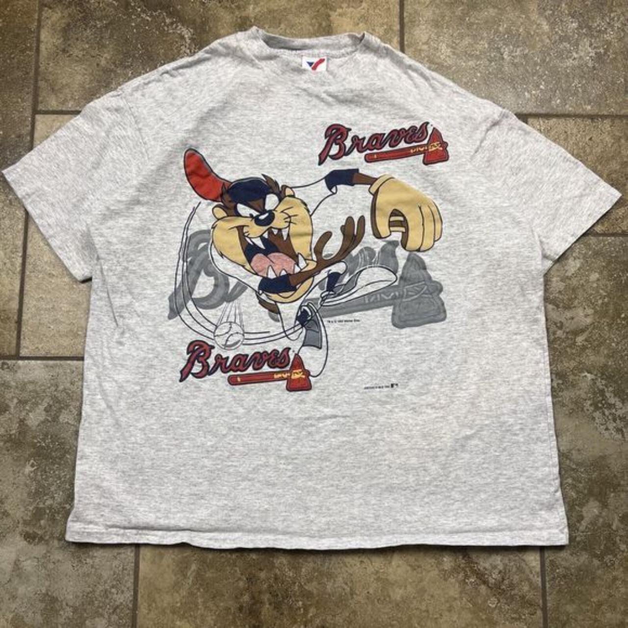 Vintage Looney Tunes Atlanta Braves Shirt, MLB Baseball Shirt, Graphic Shirt