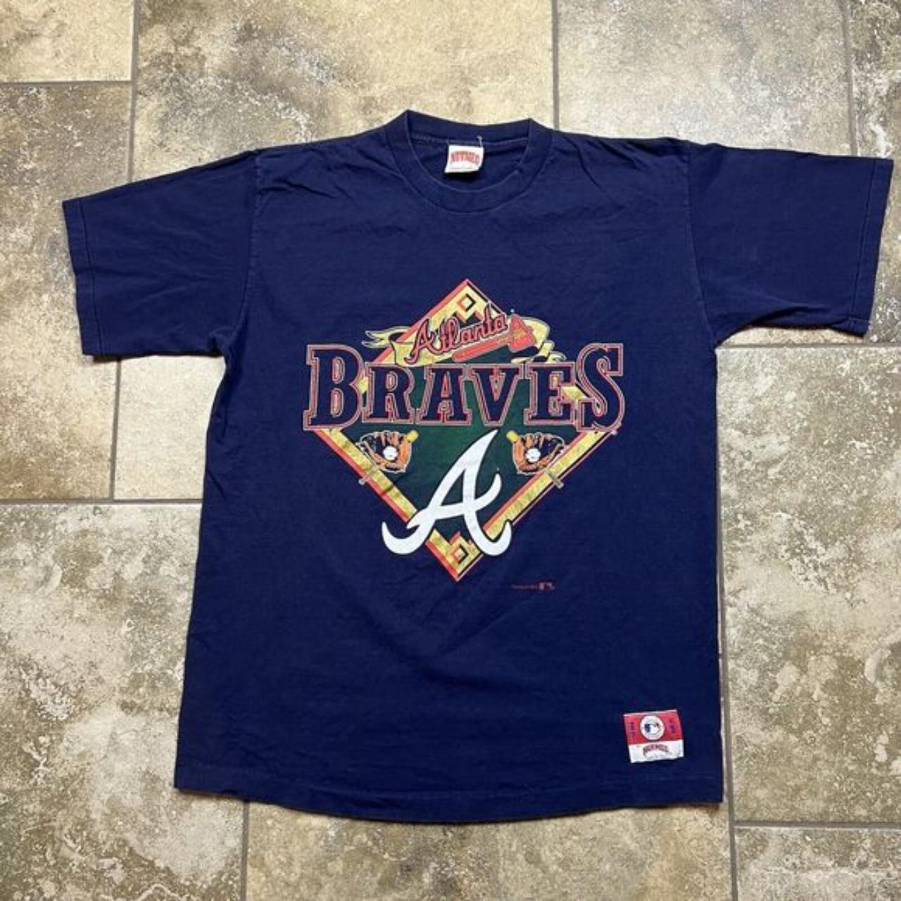 Vintage 90s Nutmeg Atlanta Braves Shirt XL Men MLB... - Depop