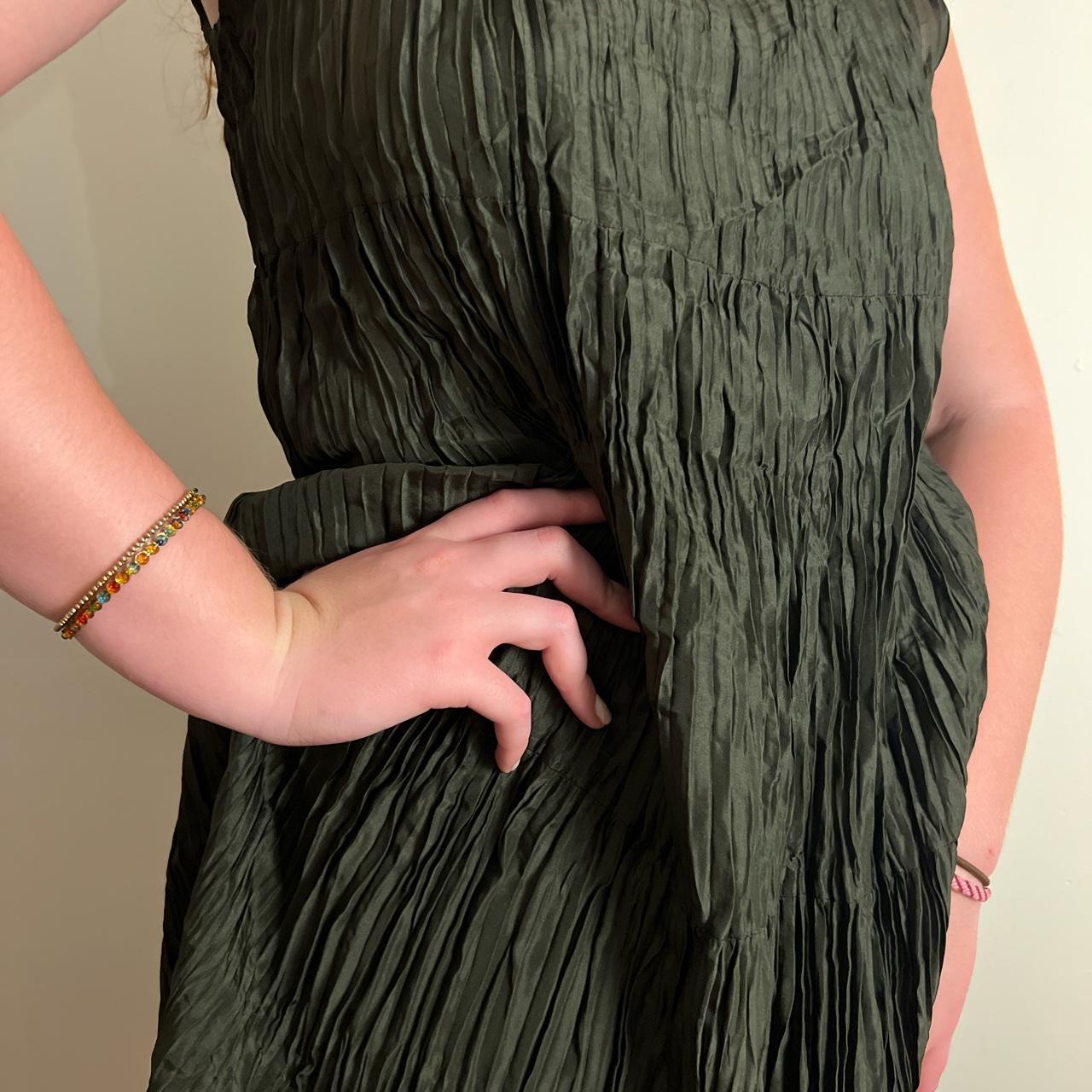 Eileen Fisher S black silk tank dress Drape-y, - Depop