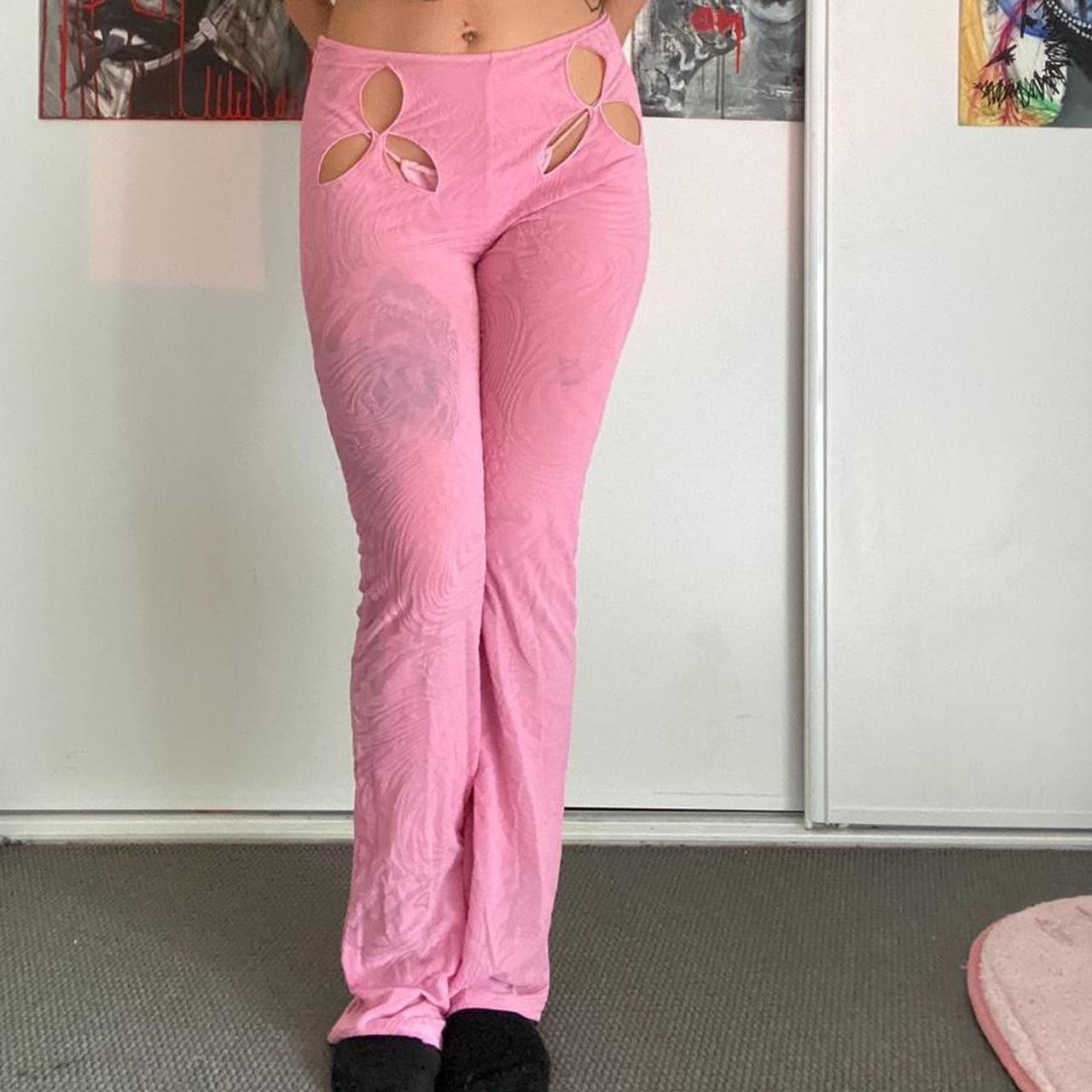 Iamgia Pink Mesh Pants Not To See Through Theyre Depop