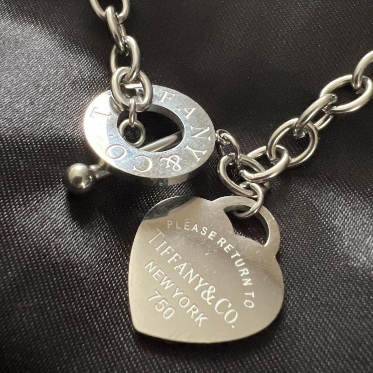 Authentic Tiffany and Co heart tag toggle necklace... - Depop