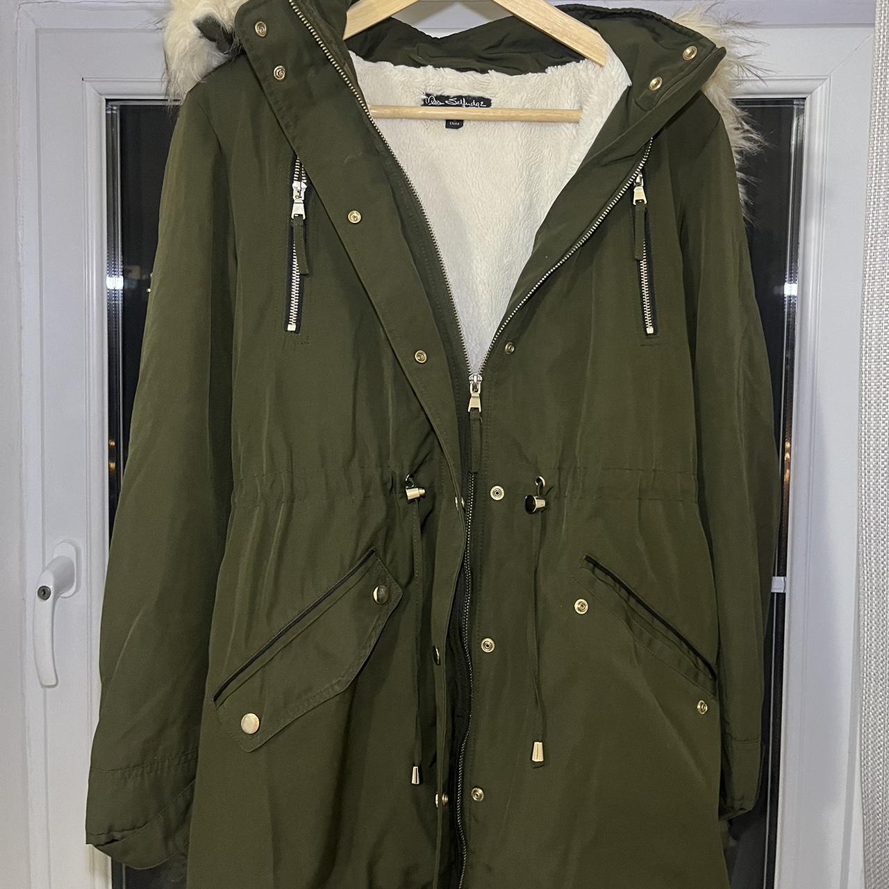 Miss selfridge khaki outlet coat