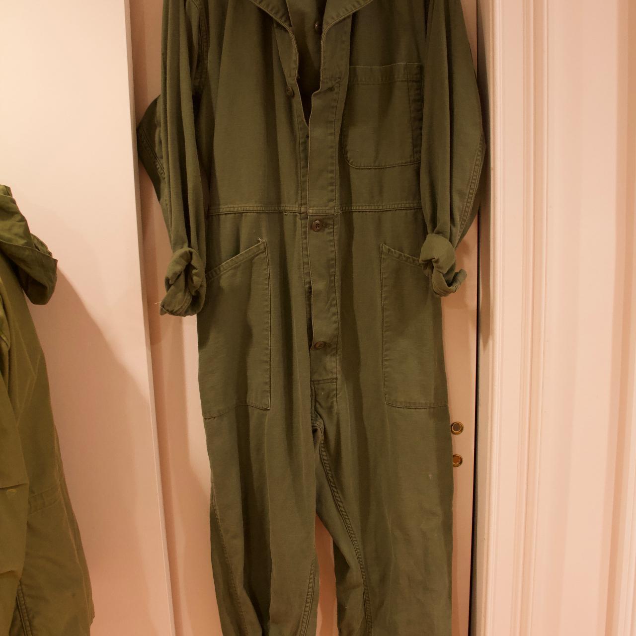 Military green jumpsuit online