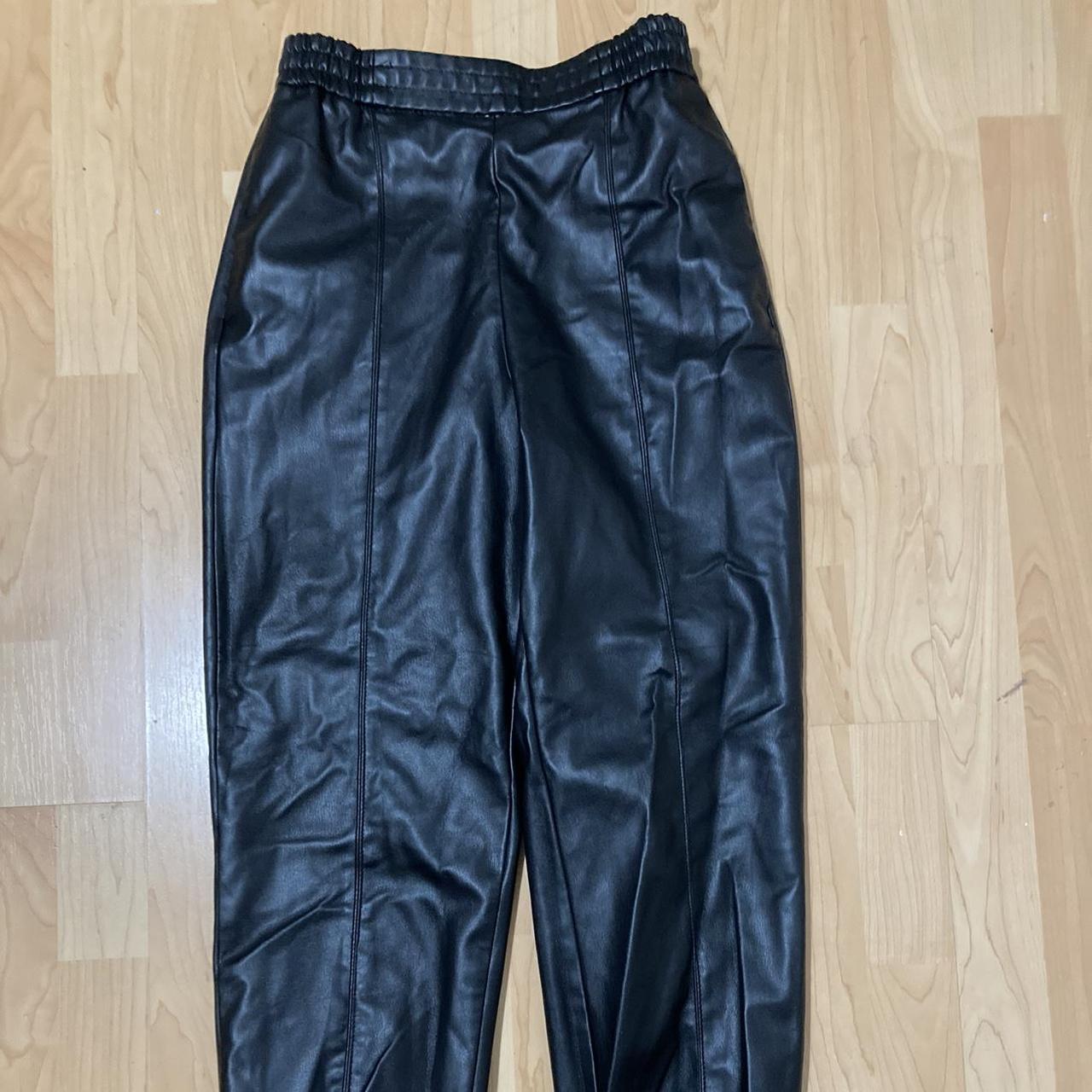 Zara faux leather cargo pants. - Depop