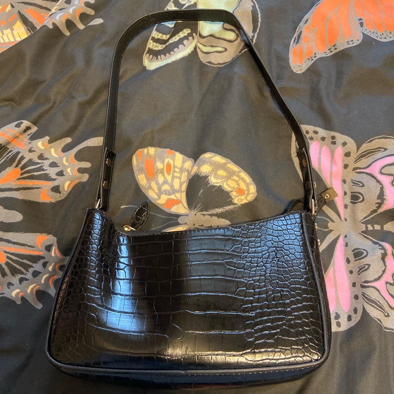 urban outfitters mini black crocodile shoulder bag!... Depop