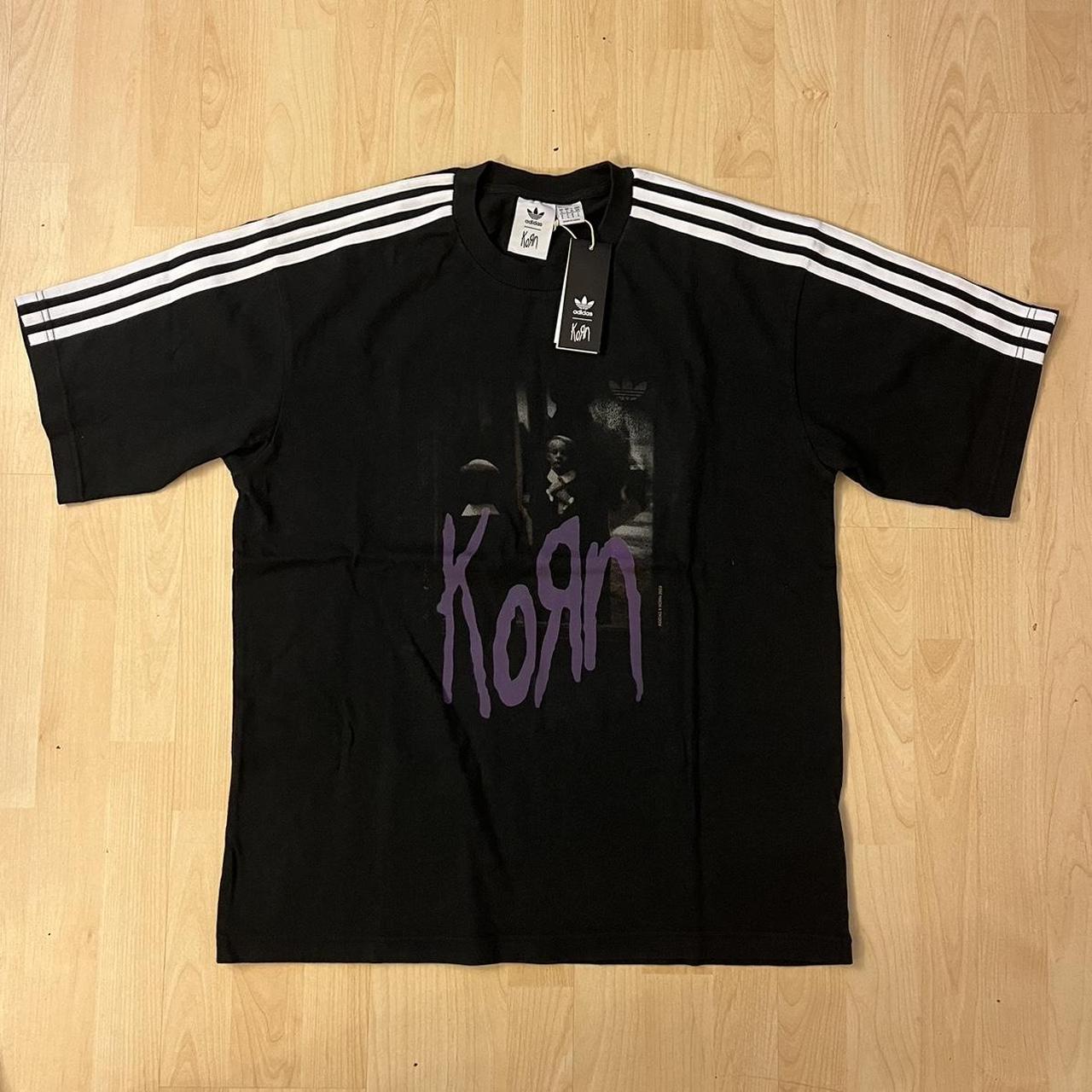 Adidas x KORN Graphic T-Shirt Size: Small (fit is - Depop