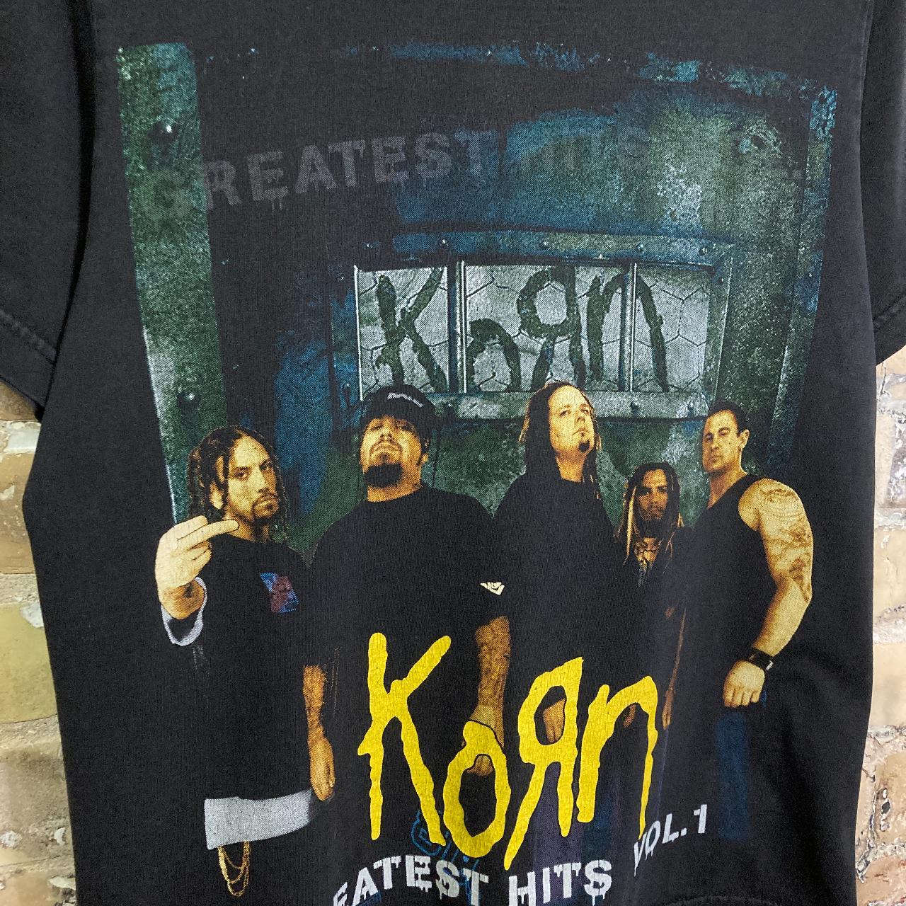 Y2K Korn Greatest Hits Volume One Band T-Shirt - | Depop