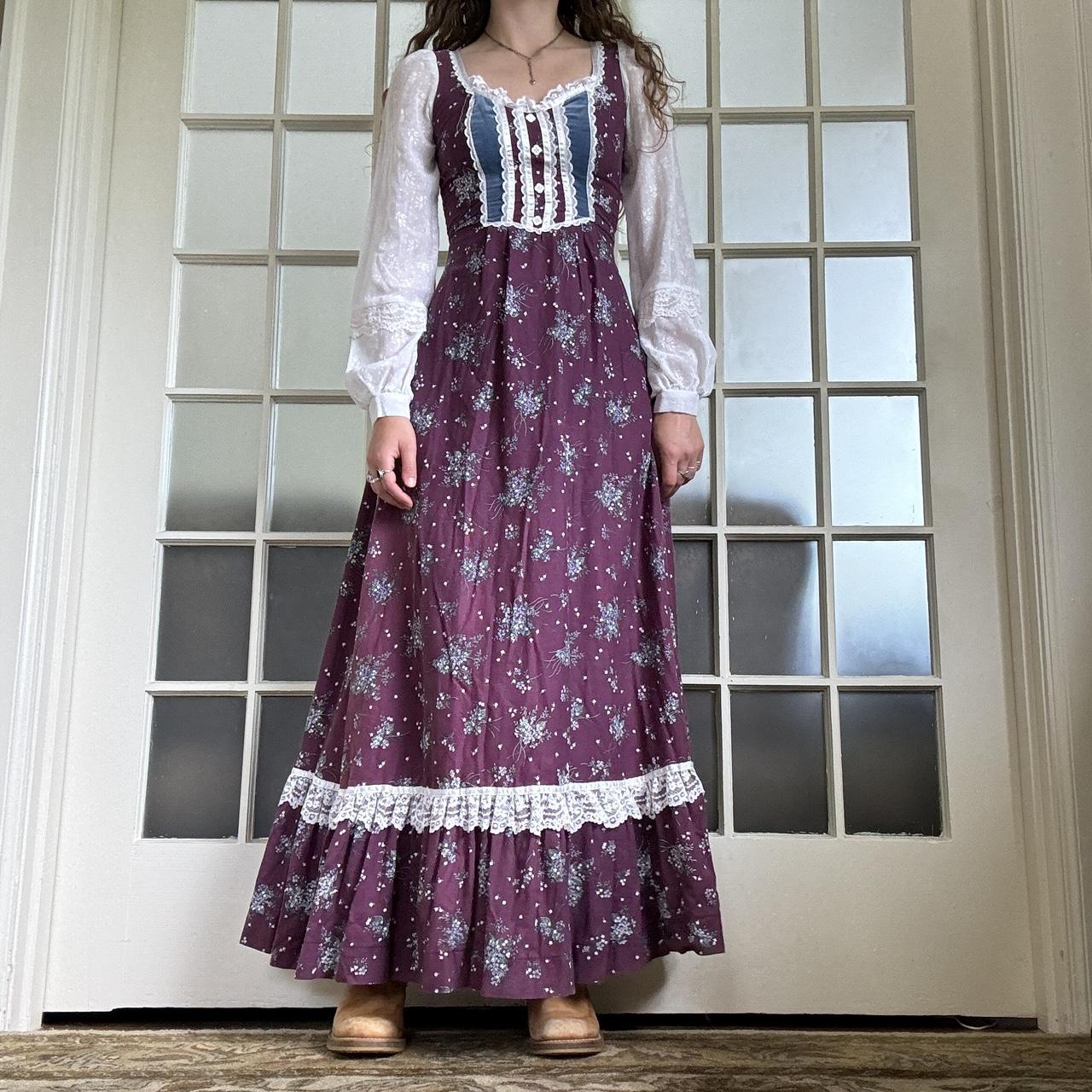 Vintage Gunne Sax newest Purple/Silver Dress 7