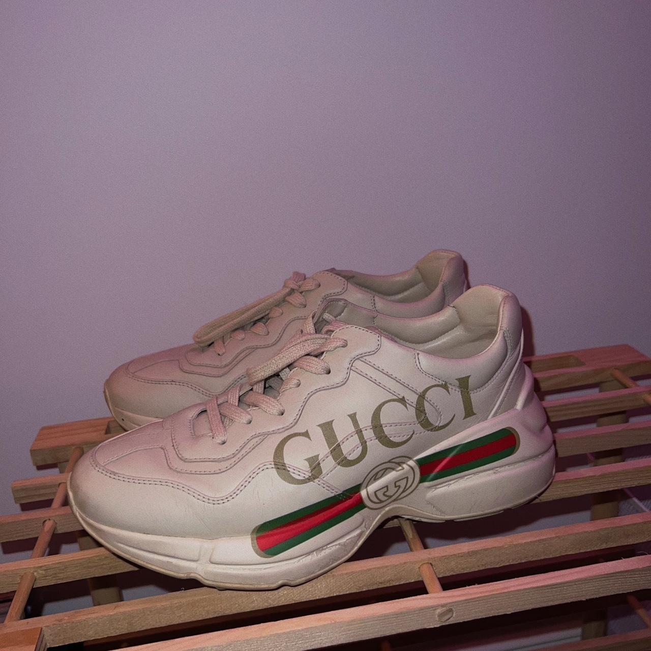 GUCCI TRAINERS | SIZE 7 Rhyton Leather Gucci... - Depop