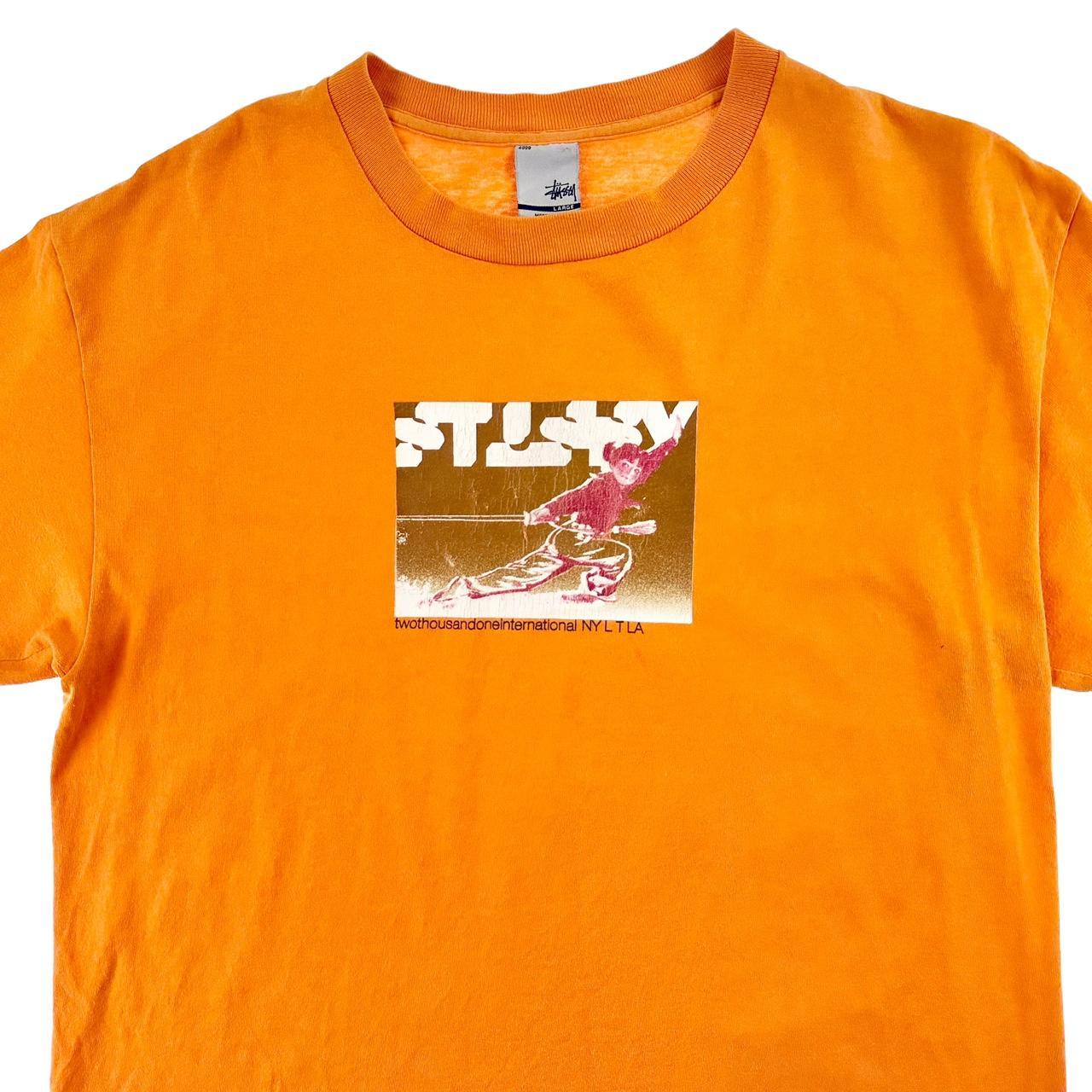 Stüssy Men's Orange T-shirt | Depop