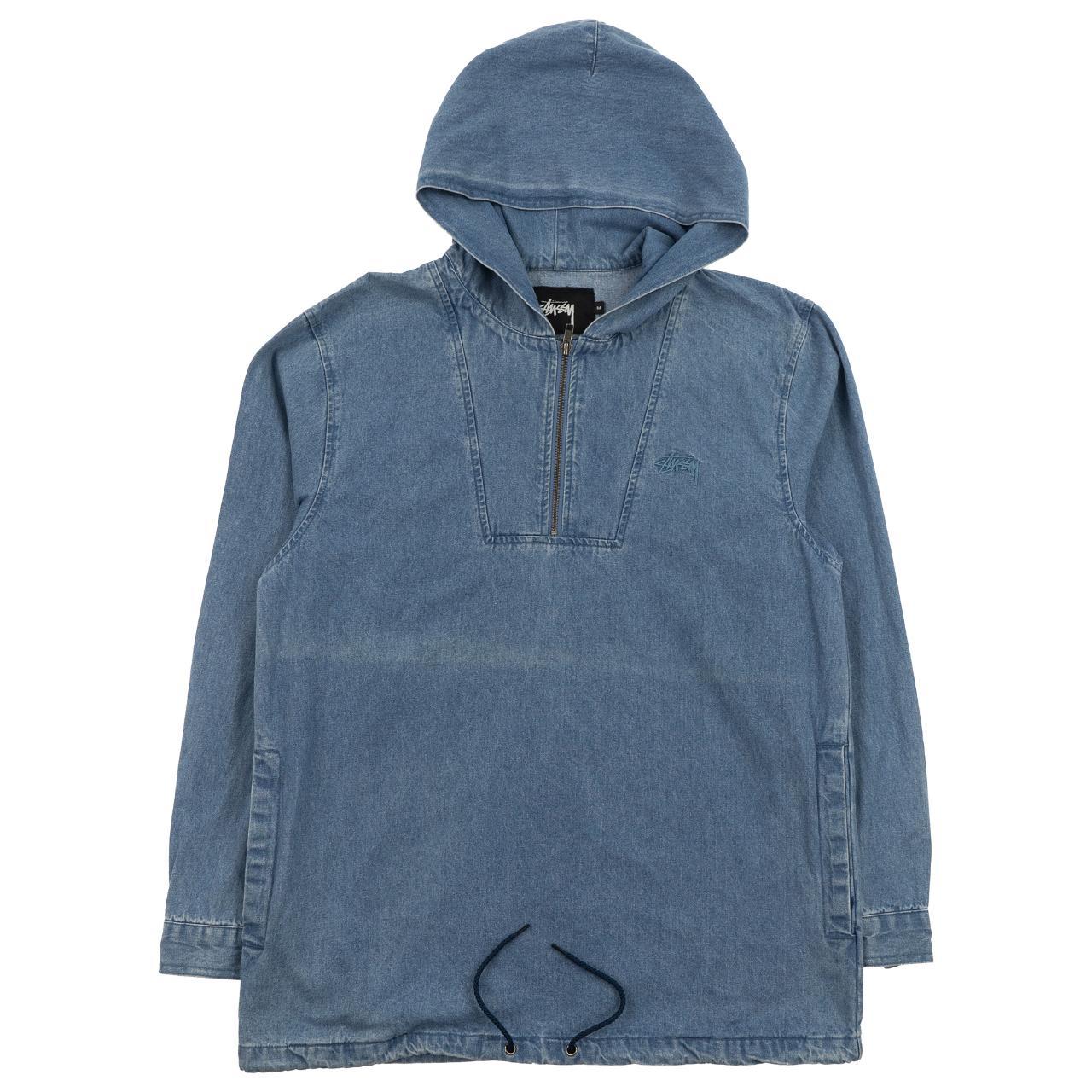 Stussy denim discount pullover jacket