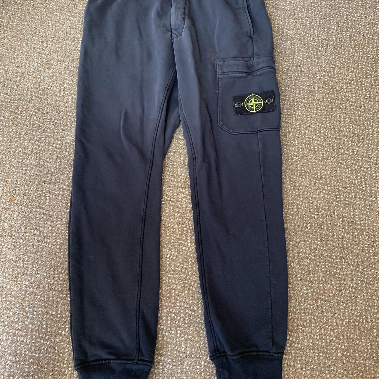 Stone Island Men's Navy and Black Joggerstracksuits Depop