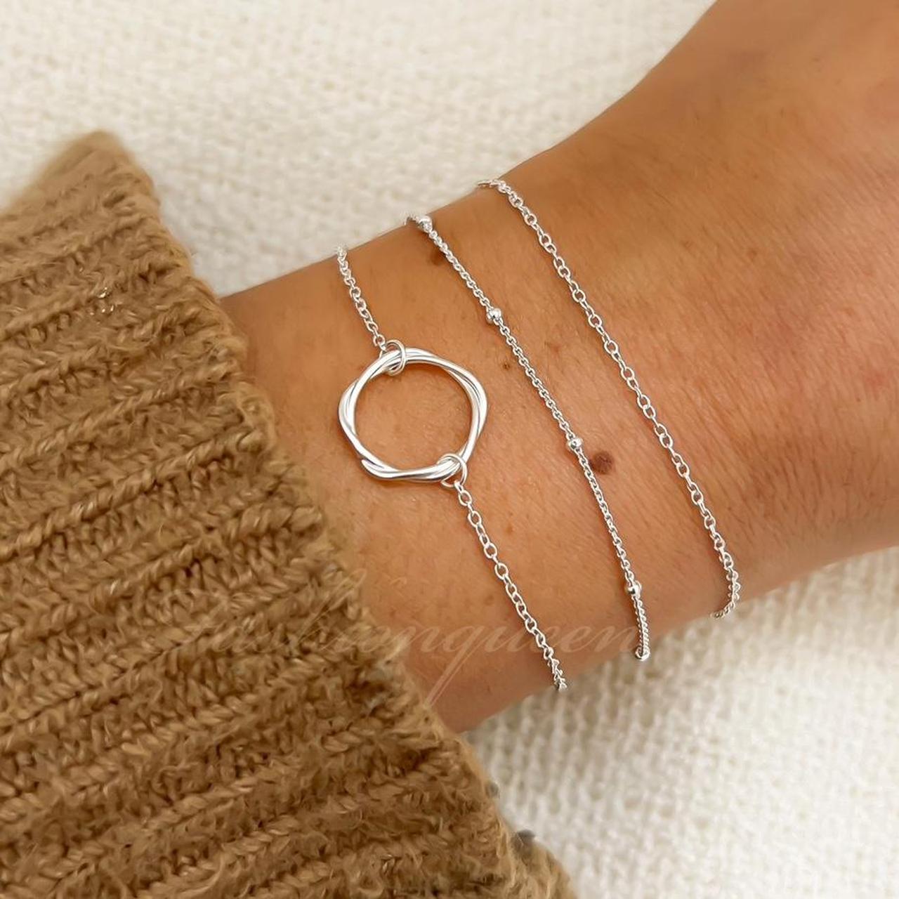 Simple sterling hot sale silver bracelets