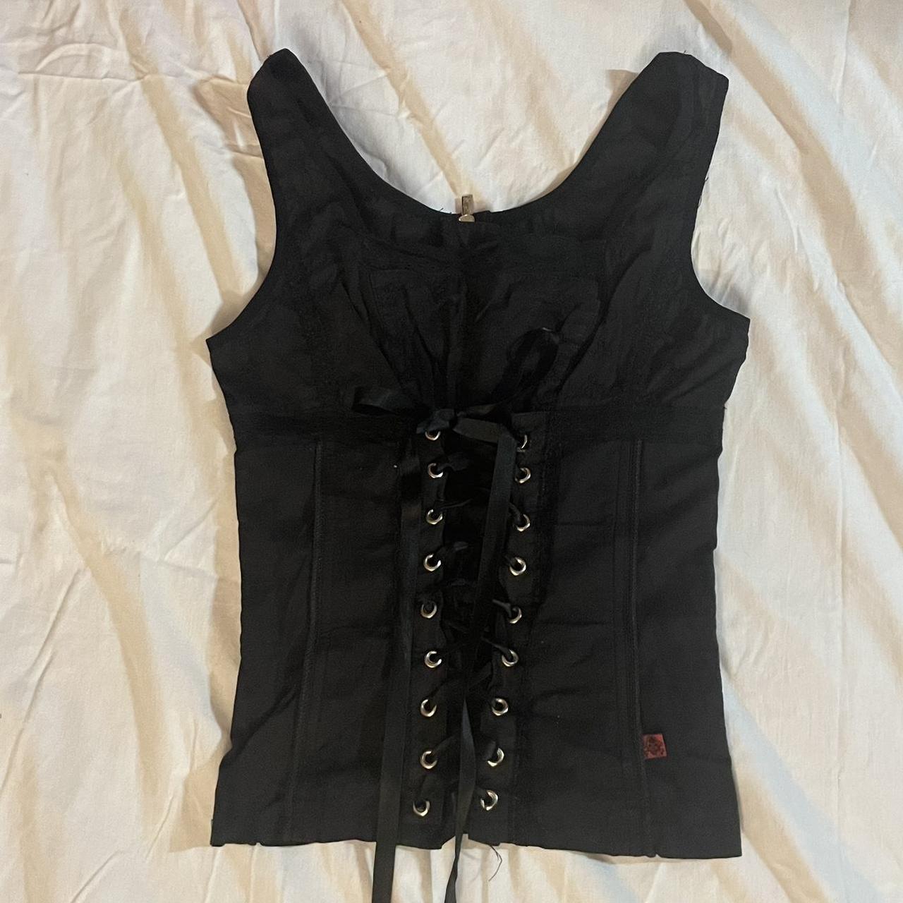 Tripp Nyc Milkmade lace up factory corset top.