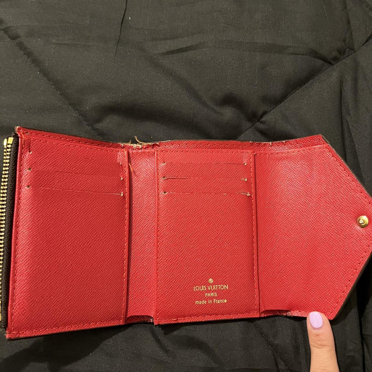 lv victorine wallet red