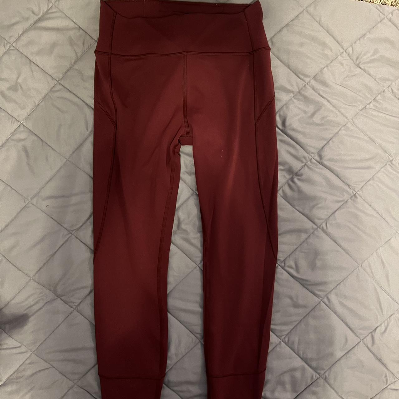 Maroon Lululemon align leggings with pockets!, Size