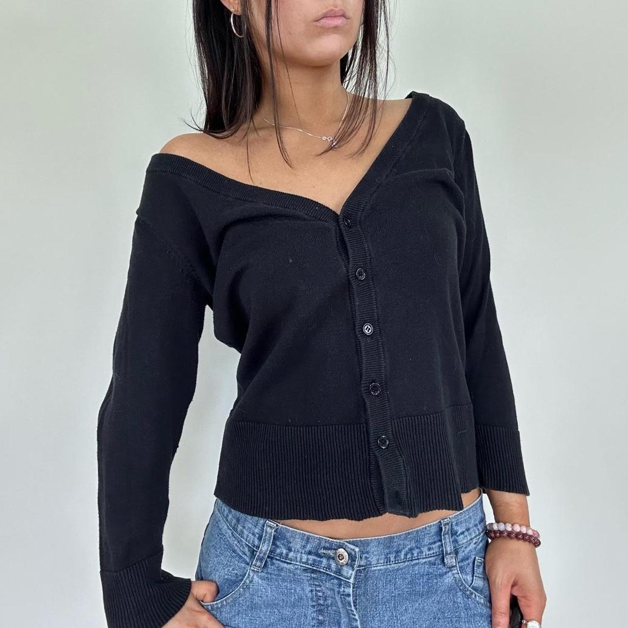 Black fitted cardigan best sale